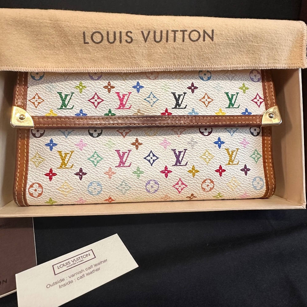 Louis Vuitton TH0044 Multicolor Wallet Takashi Murakami Sarah Flap (2000-2009)